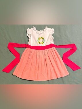 Evie’s Closet Floral Embroidered Tie Waist Dress